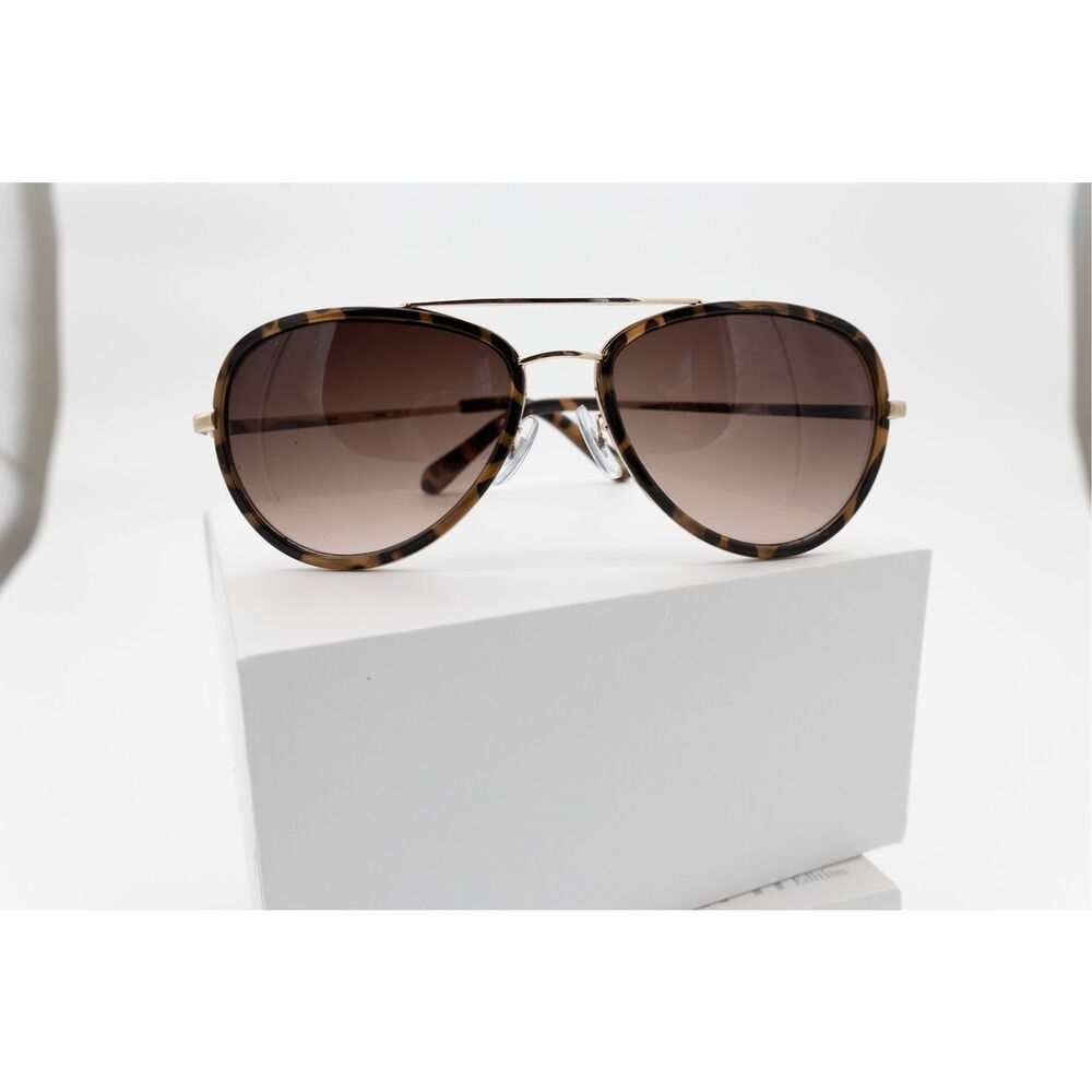 Fossil 53683 Aviator Sunglasses Brown‎ Gradient Gold Frame